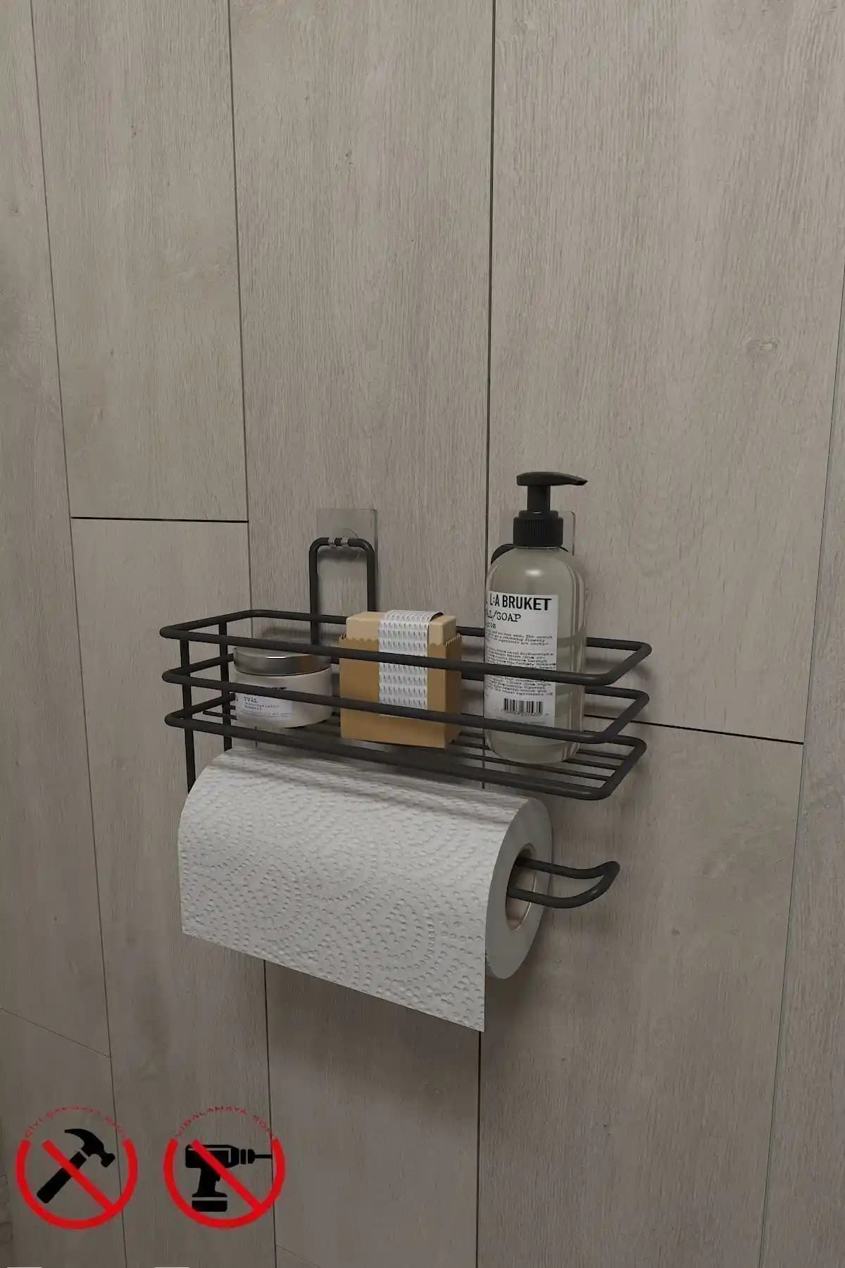 Alper Banyo Çok Amaçlı Raflı Kağıt Rulo Havluluk ve Peçetelik Modern Tasarım