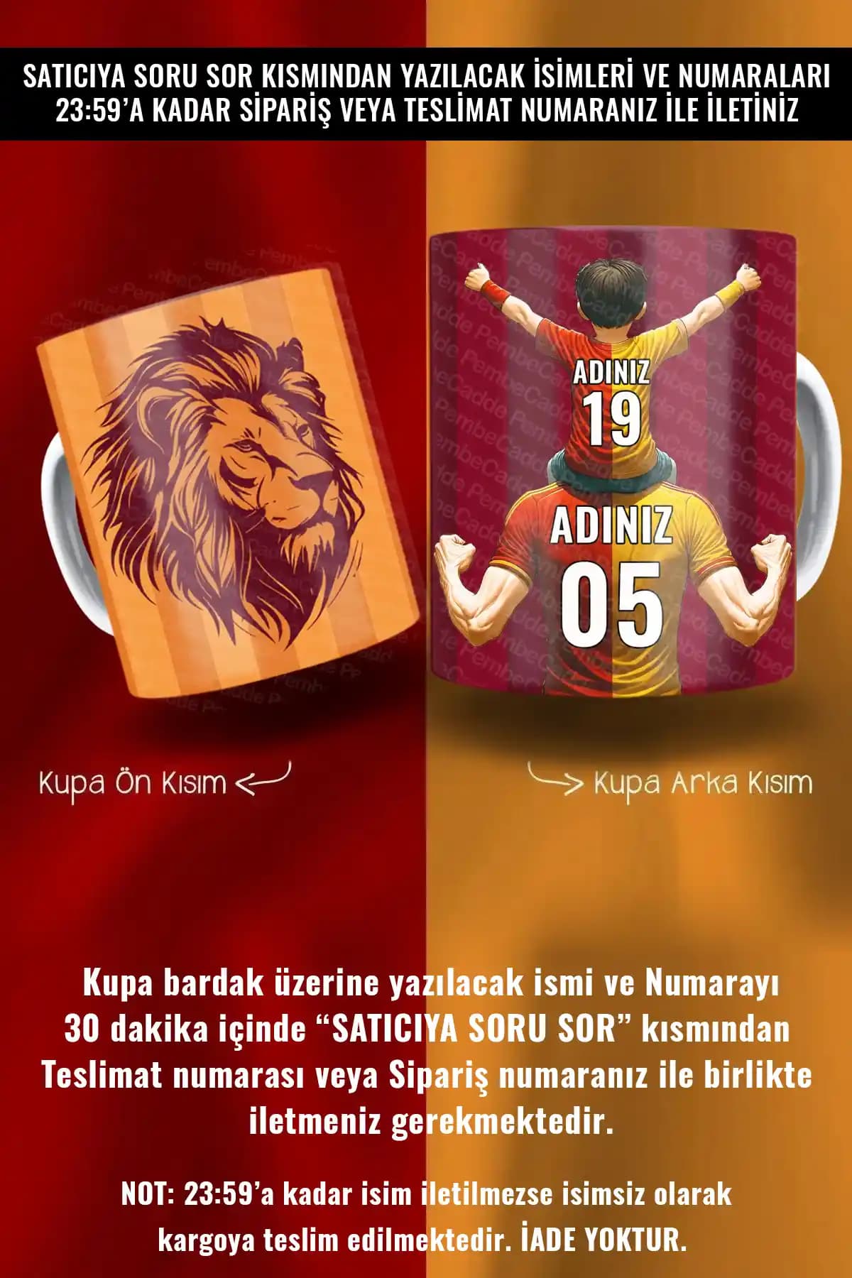 Anne Oğul ve Baba Oğul Temalı Özel Tasarım Kahve Kupası 330 ml Porselen