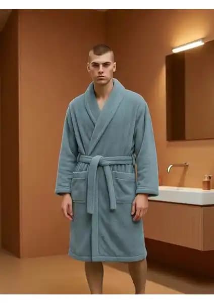 Asev Tekstil Pamuklu Erkek Bornoz: Yüksek Kaliteli, Şık ve Konforlu Unisex Tasarım