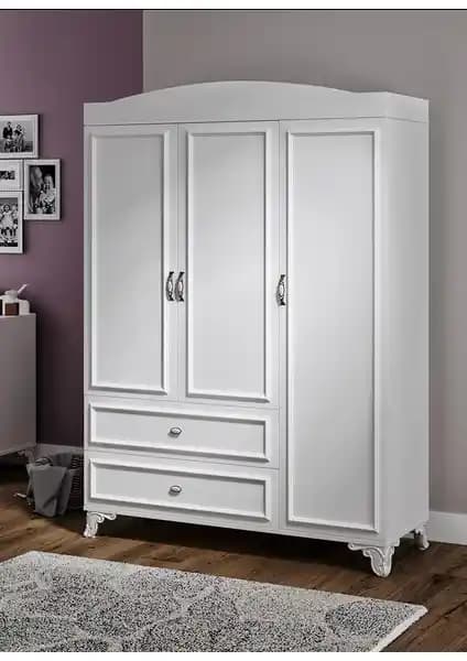 Baby Darling Lisa 3 Kapaklı MDF Dolap Modern ve Dayanıklı Tasarım Çözümü