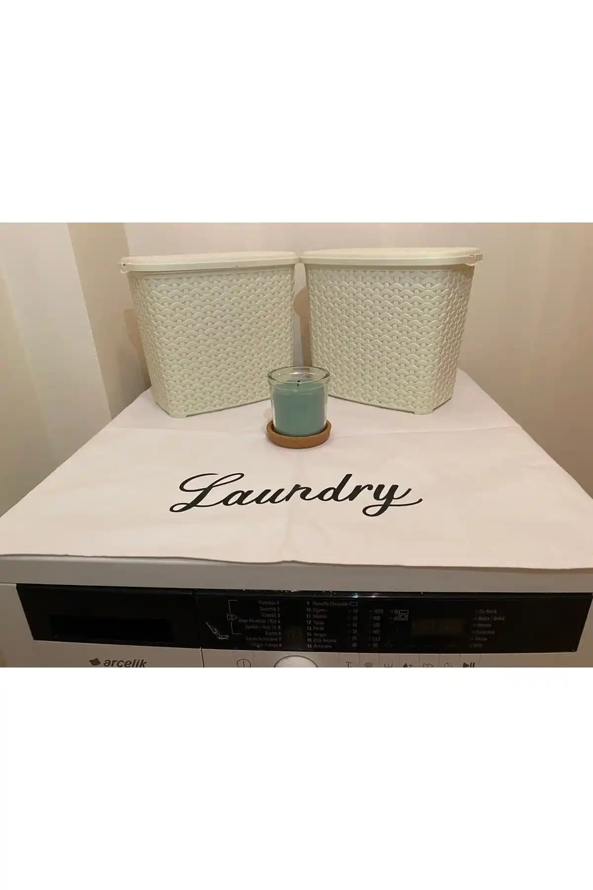 BAGAND Beyaz Çamaşır Makine Örtüsü: Estetik ve Koruyucu Fonksiyonlarıyla Modern Kullanım