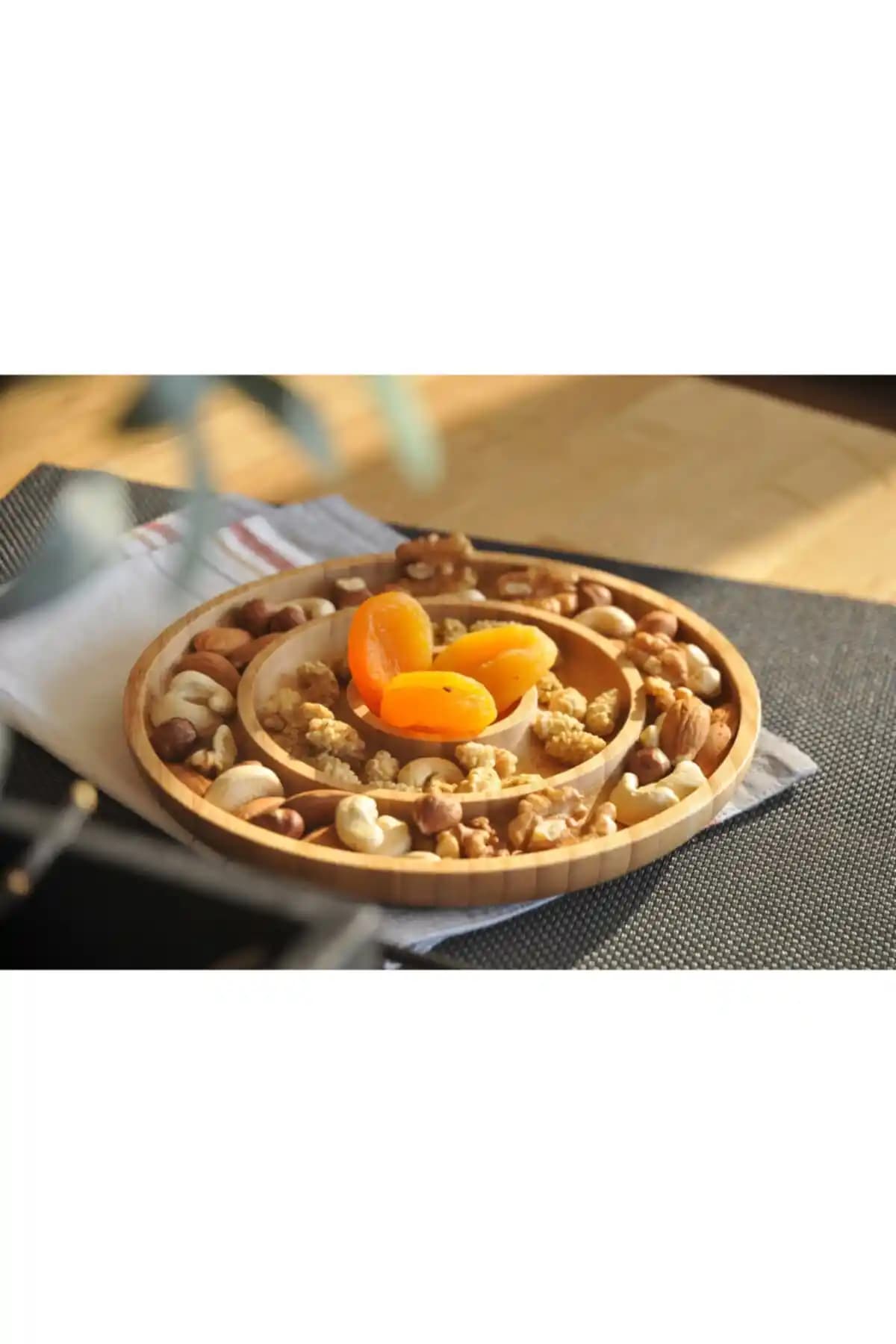 Bambum Fufu 3 Bölmeli Kahvaltılık ve Çerezlik Pratik ve Estetik Mutfak Gereçleri