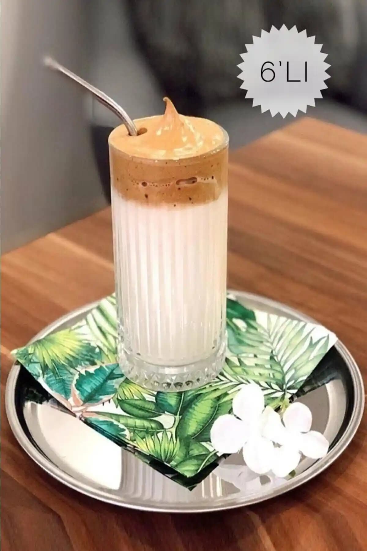 Battal 6'lı Paslanmaz Çelik Yuvarlak Servis Tabağı ve Sunum Tepsisi Seti