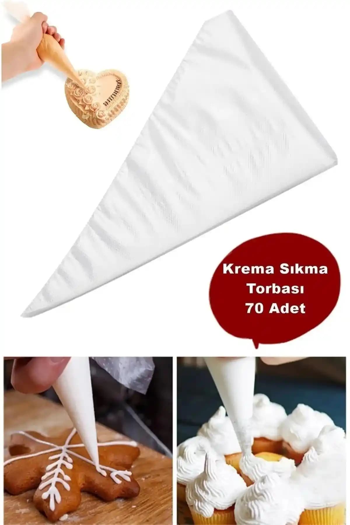 BEYZANA Krema Sıkma Torbası Profesyonel Pasta ve Kurabiye Süsleme İçin Dayanıklı Çok Amaçlı Set
