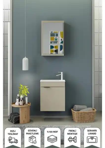 Biani Fix Loft 50 Cm Banyo Dolabı Modern Tasarım ve Dayanıklılık Sunar