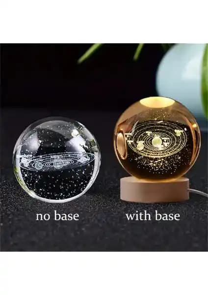 Bşk Virgo 3D Kristal Küre Gece Lambası Ev ve Ofis Dekorasyonunda Kozmosun Büyüleyici Dokunuşu