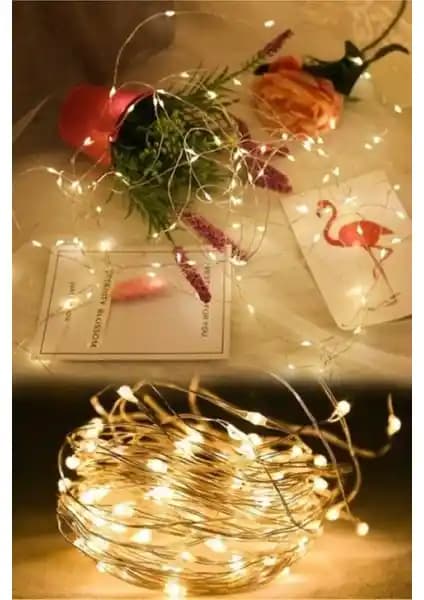 BYSHOME Peri LED 5 Metre Pilli Dekoratif Aydınlatma İç Mekanlar İçin Şık ve Esnek Tasarım