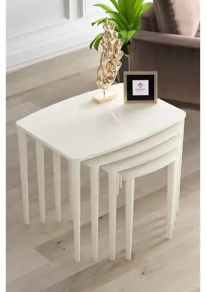 Canisa Concept Anka Serisi MDF 1. Sınıf 4'lü Zigon Sehpa Takımı Modern ve Fonksiyonel Tasarım