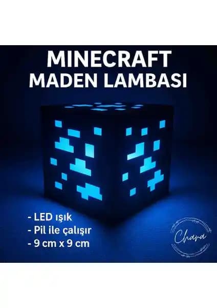 Chara Tr Minecraft Maden Gece Lambası ile Odanıza Renk ve Eğlence Katın
