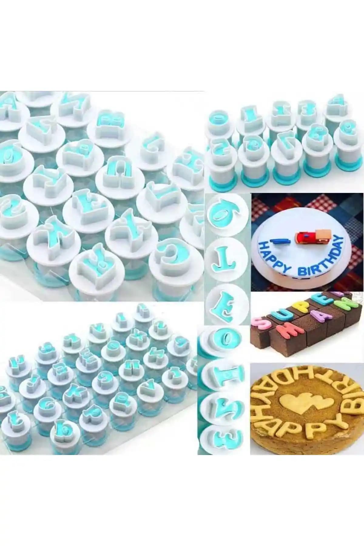 Epinox Büyük Harf Basmalı Kopat: Gıda Güvenli ve Pratik Şeker Hamuru Dekorasyon Kalıbı