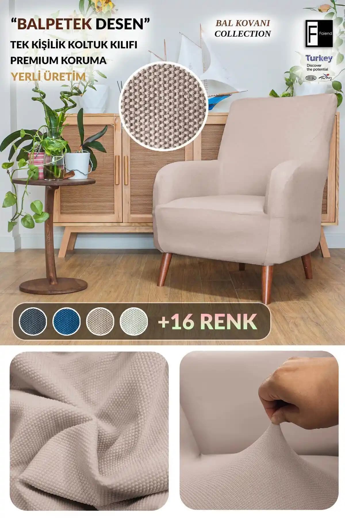 Faiend Streç Lastikli Berjer: Dayanıklı ve Estetik Koltuk Koruma Çözümü