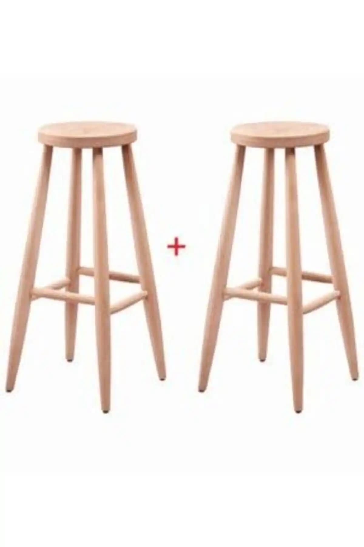 Geppetto Home Ahşap Yuvarlak Bar Taburesi: Estetik ve İşlevsellik Bir Arada