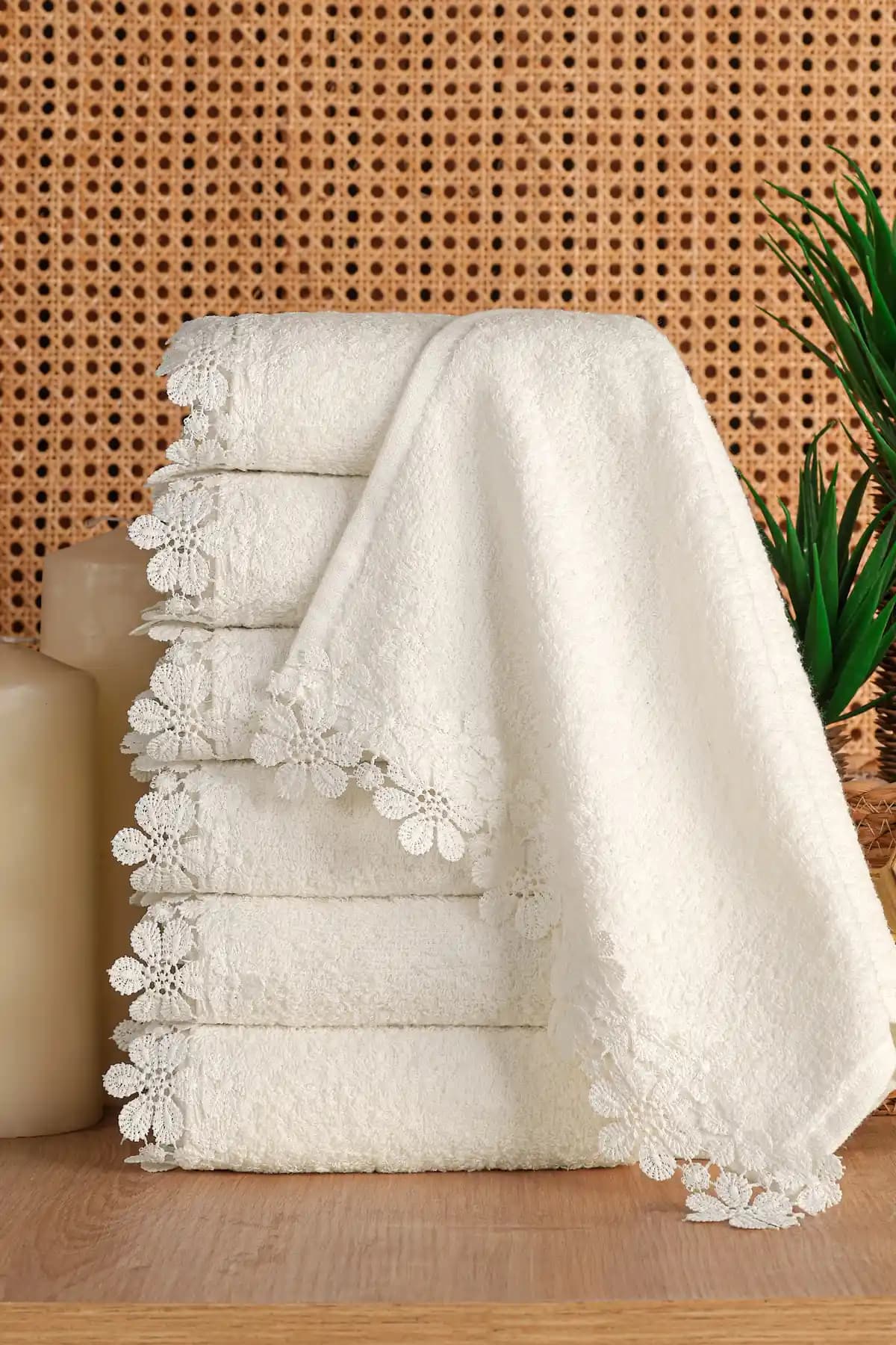 Güvenal Esa 6'lı Dantelli Mutfak Havlu Seti 30x50cm Şık ve Dayanıklı Tasarım