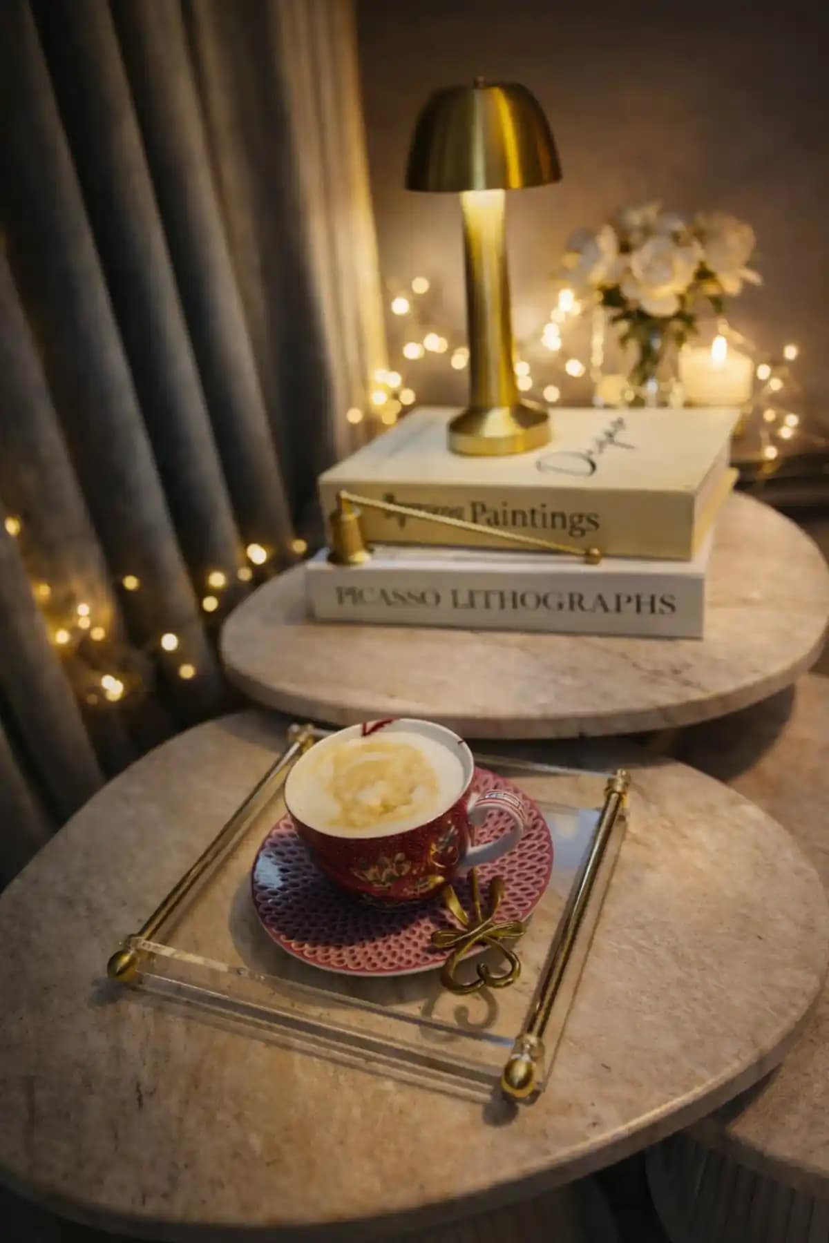 İnnossa Pleksi Dekorasyon Şeffaf Sunum Tepsisi Estetik ve Dayanıklı Tasarım