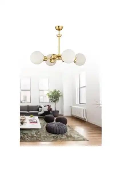 İstanbul Avize Nairobi Modeli Modern ve Şık Altın Renkli İç Mekan Aydınlatma Çözümü