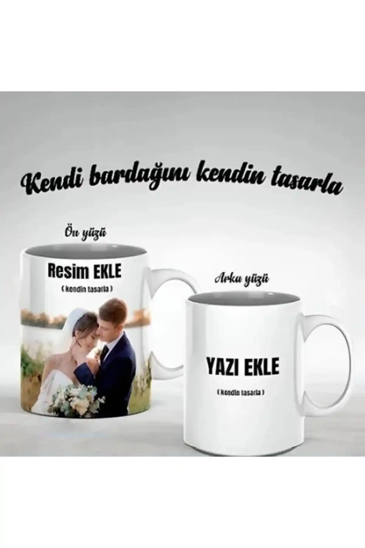 Kişiselleştirilebilir Metalik Renkli Seramik Kupa Bardak Hediye Seçenekleri