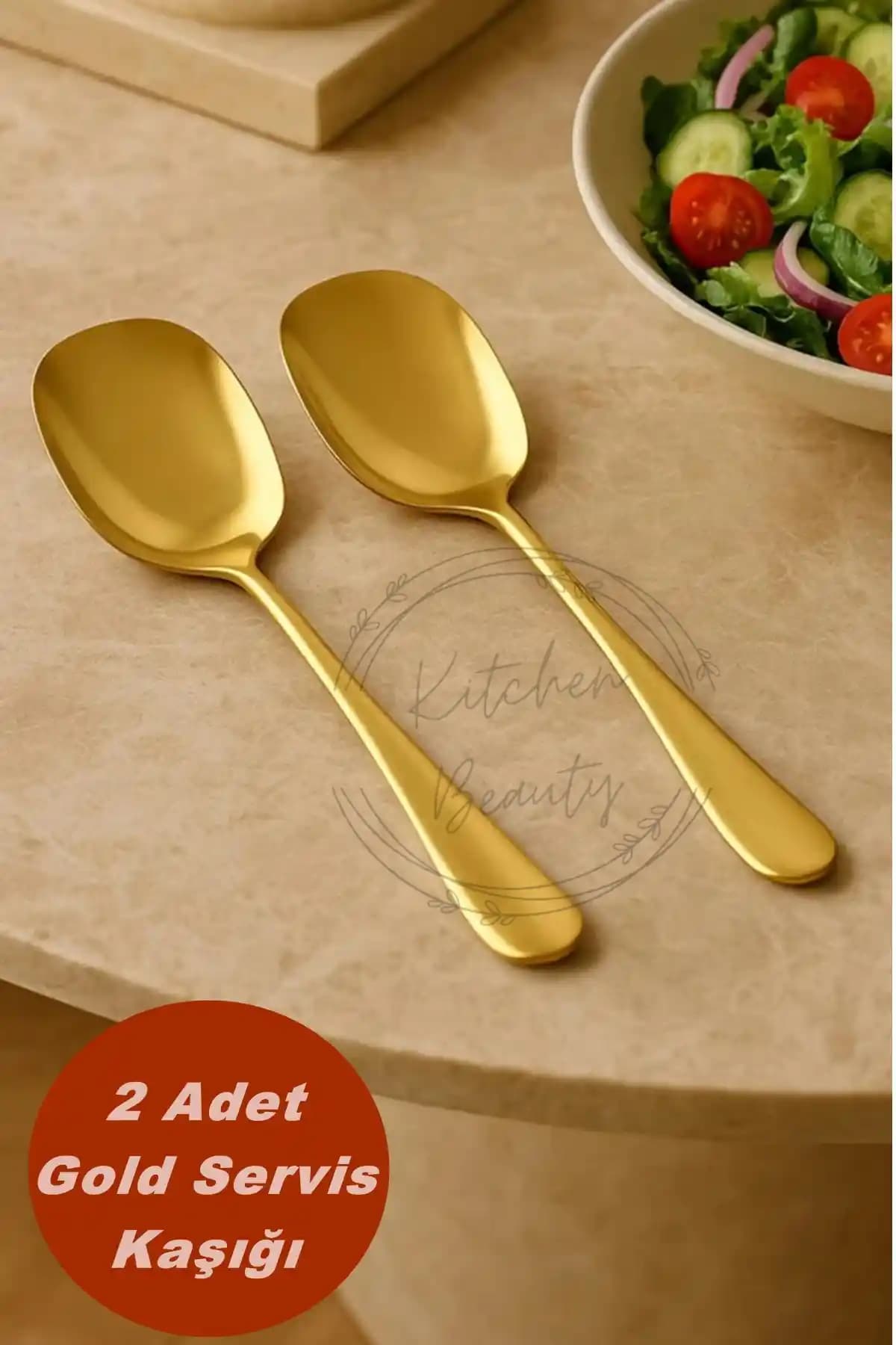 Kitchen Beauty Paslanmaz Çelik Servis Kaşığı Seti: Estetik ve Dayanıklı Mutfak Gereçleri