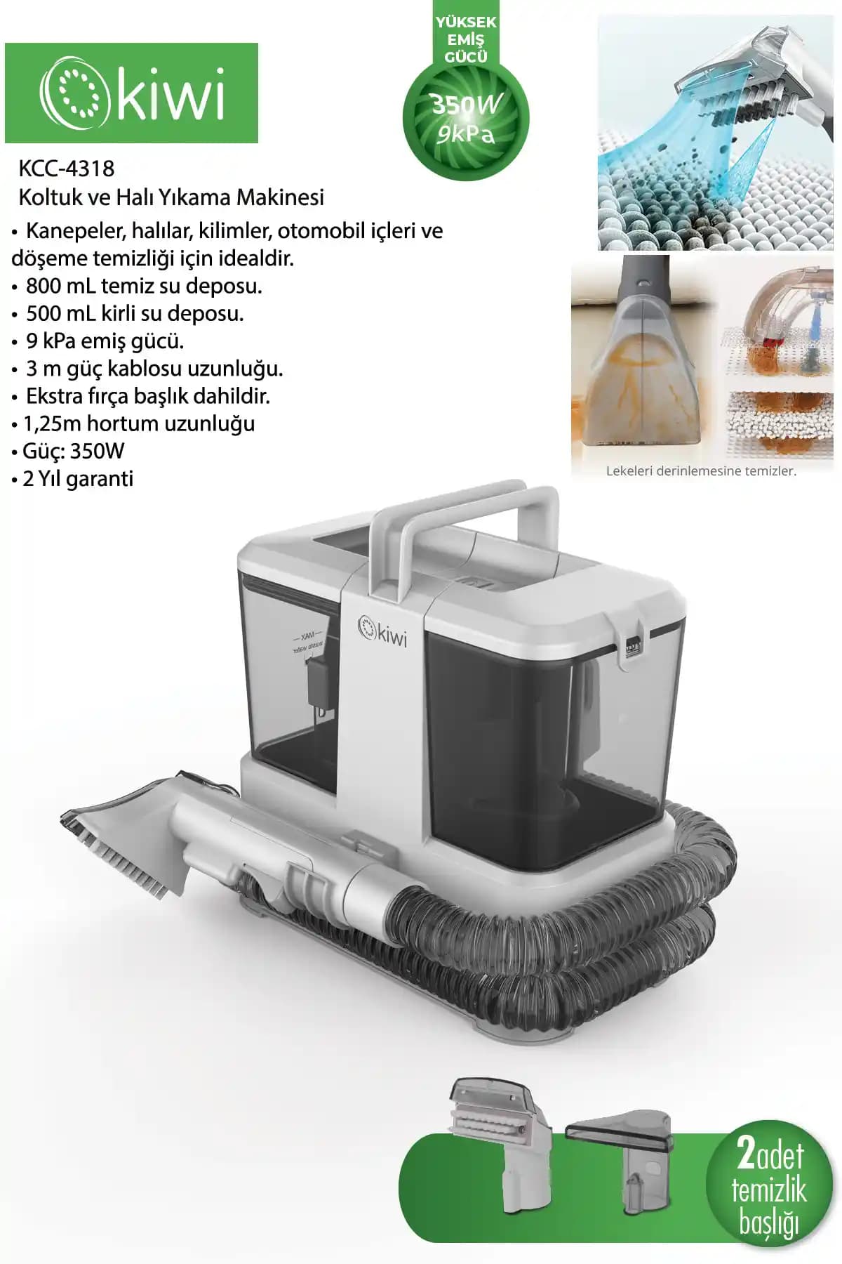 Kivi KCC-4318 Koltuk ve Halı Yıkama Makinesi Detaylı İnceleme ve Özellikleri