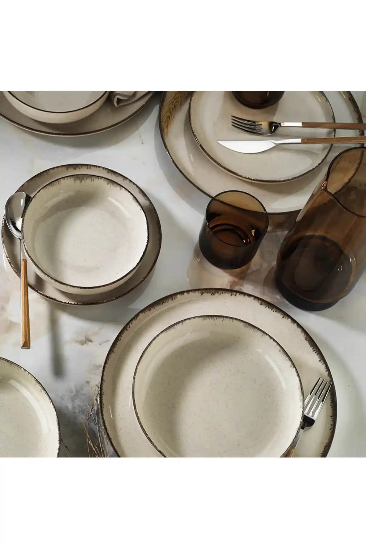 Kütahya Porselen Moderna 16 Parça Yemek Seti 4 Kişilik Şık ve Dayanıklı Tasarım