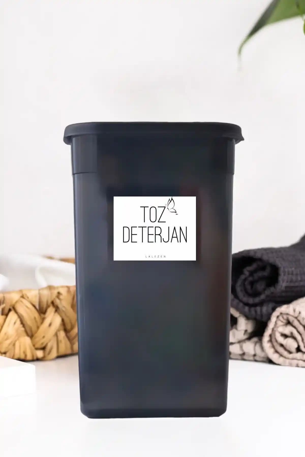 LALEZEN HOME Antrasit Toz Deterjan Kutusu Modern ve Dayanıklı Saklama Çözümü
