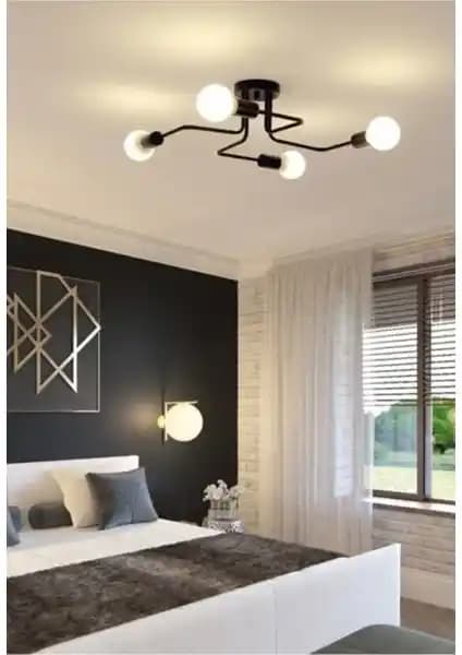 Lambadar Retro Akrep Modern 4'lü Tavana Monte Avize Endüstriyel Stil İçin Uygun