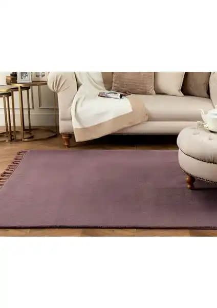 Madame Coco Carol Saçaklı Halı Koyu Mürdüm 80x300 cm estetik ve fonksiyonel tasarım