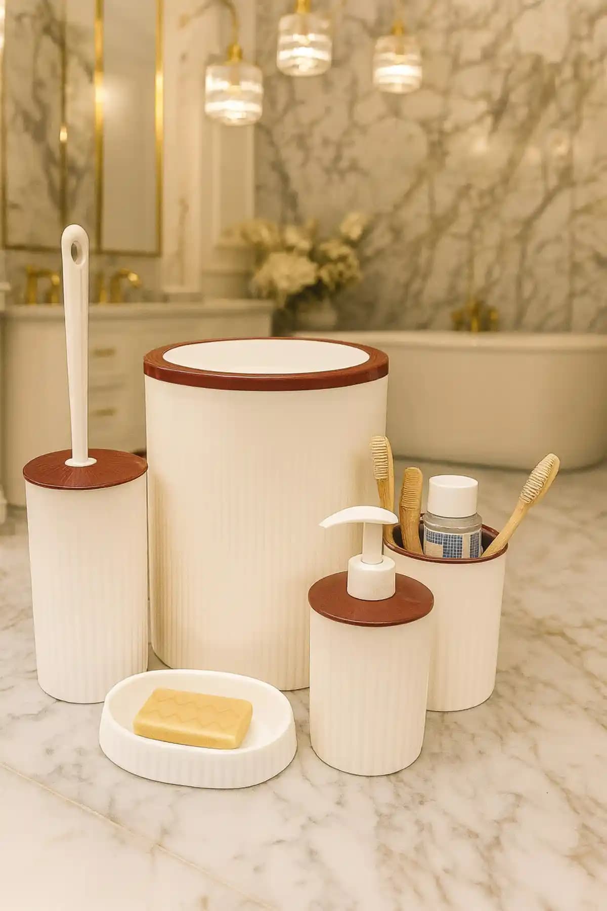 Makri Home Modern Banyo Seti: Estetik ve İşlevselliği Bir Arada Sunar