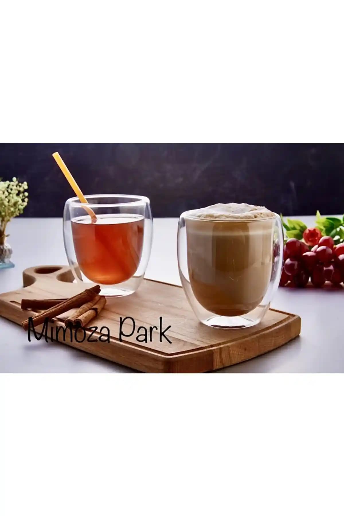 Mimoza 2'li Yenilikçi Çift Camlı 300 ml Bardak Seti Modern ve Dayanıklı Tasarım