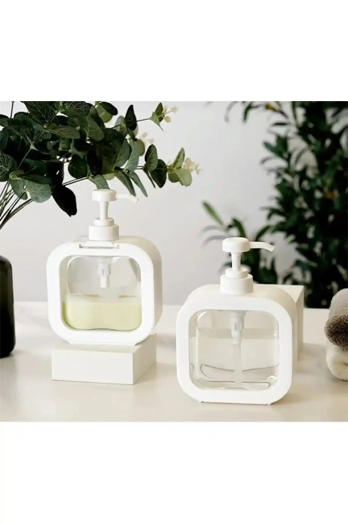 MİMOZA PARK 2'li Tezgah Üstü Sıvı Sabunluk Seti Modern ve Kullanışlı Tasarım