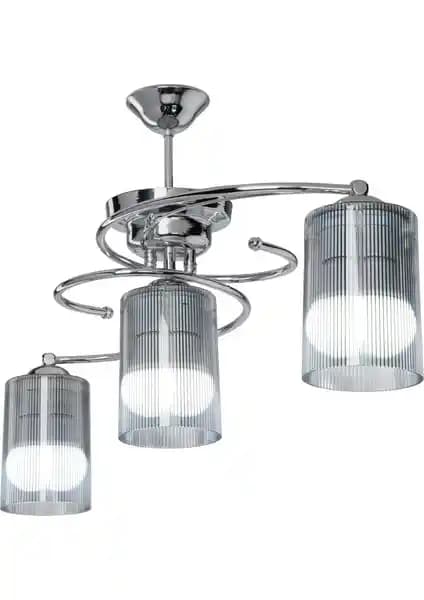 Modelight Işıl 3'lü Optik Füme Camlı Avize: Modern Tasarım ve Fonksiyonellik Bir Arada