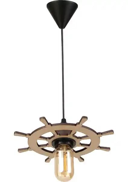 Morvizyon L204 Doğal Ahşap Dekoratif Avize Modern ve Rustik Tarzların Şıklığını Yansıtır