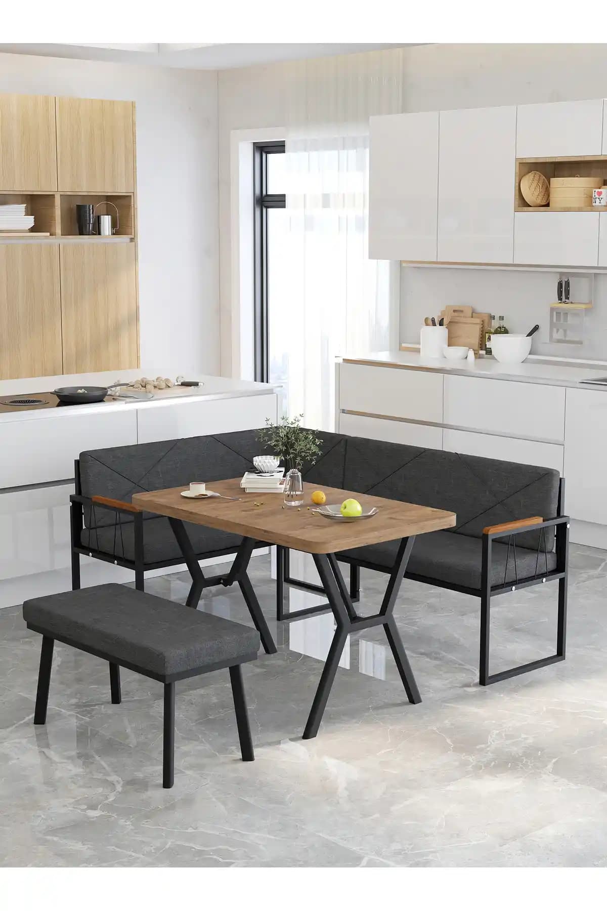 Mygusi Src 70x110 Atlantik Masalı: Modern Çok Amaçlı Oturma ve Mutfak Takımı