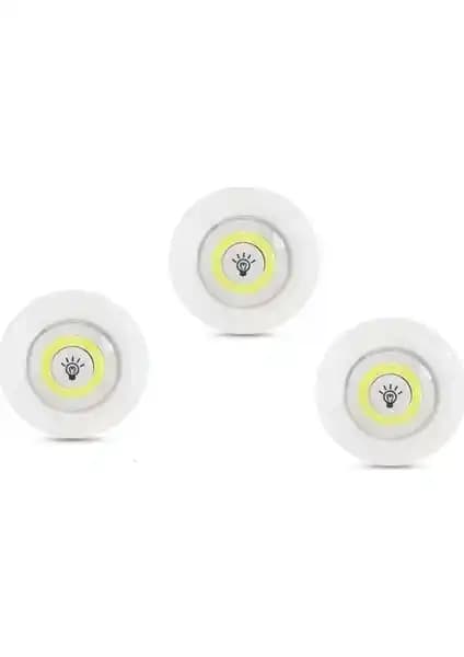 Nanopro Kablosuz 3'lü Spot LED Lambalar Seti İç Mekanlar İçin Pratik ve Estetik Aydınlatma Çözümü