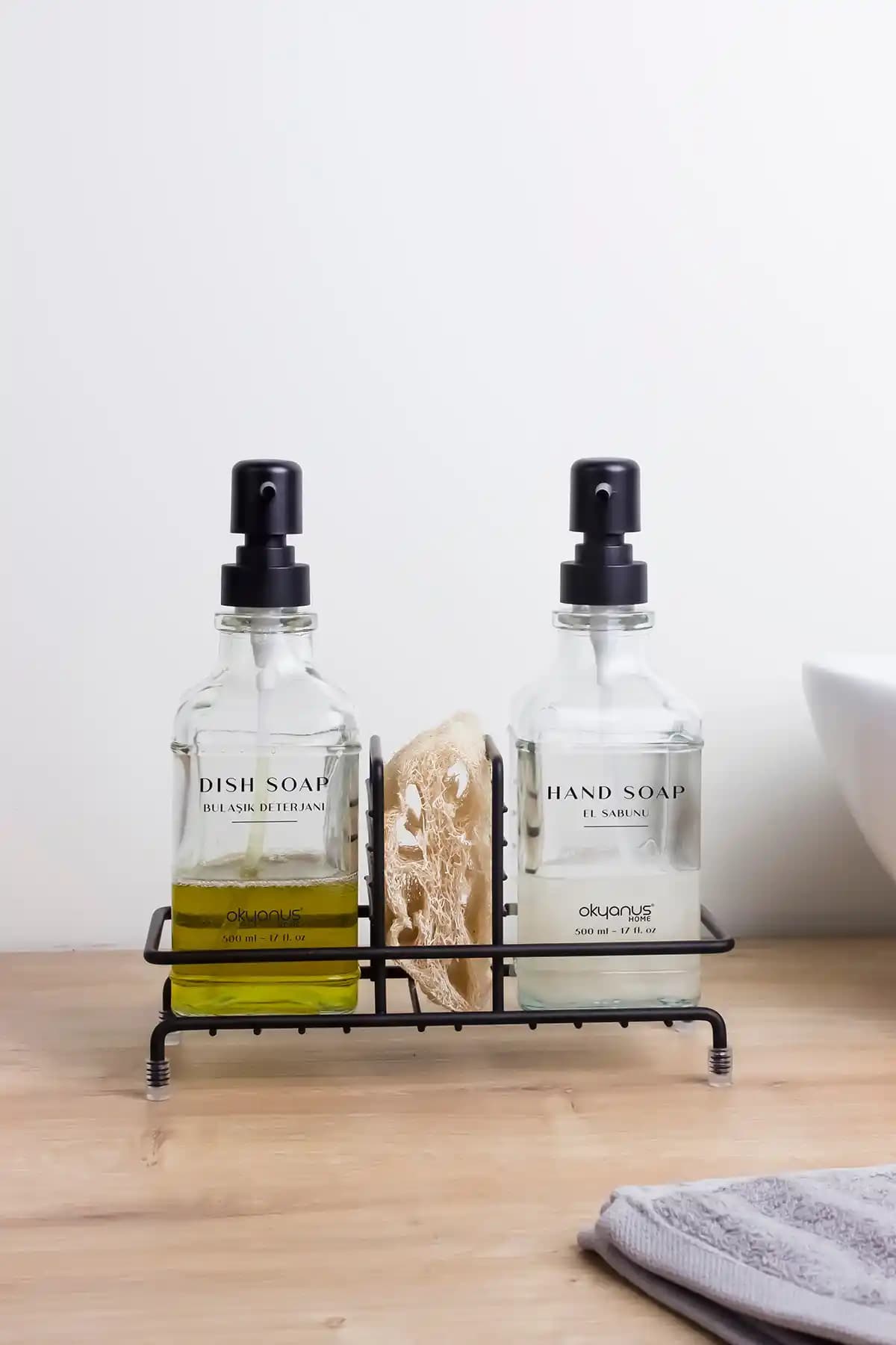 Okyanus Home Siyah ve Standlı İkili Kare Cam Sıvı Sabunluk Ürünü Analizi ve Özellikleri