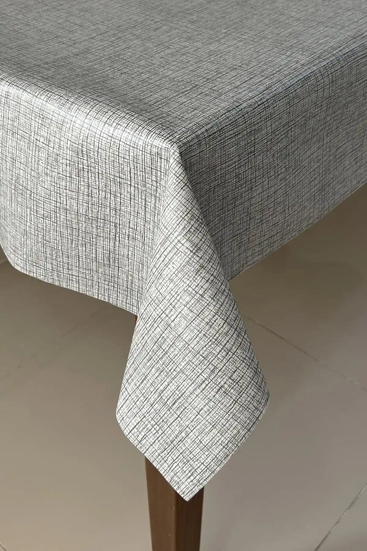 Pimula Home PVC Kaymaz Elyaf Tabanlı Silinebilir Masa Örtüsü Dayanıklı ve Estetik Tasarım