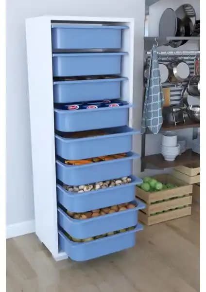 Remaks Çok Amaçlı Modern Mutfak Dolabı 9 Sepetli ve Dayanıklı Tasarım