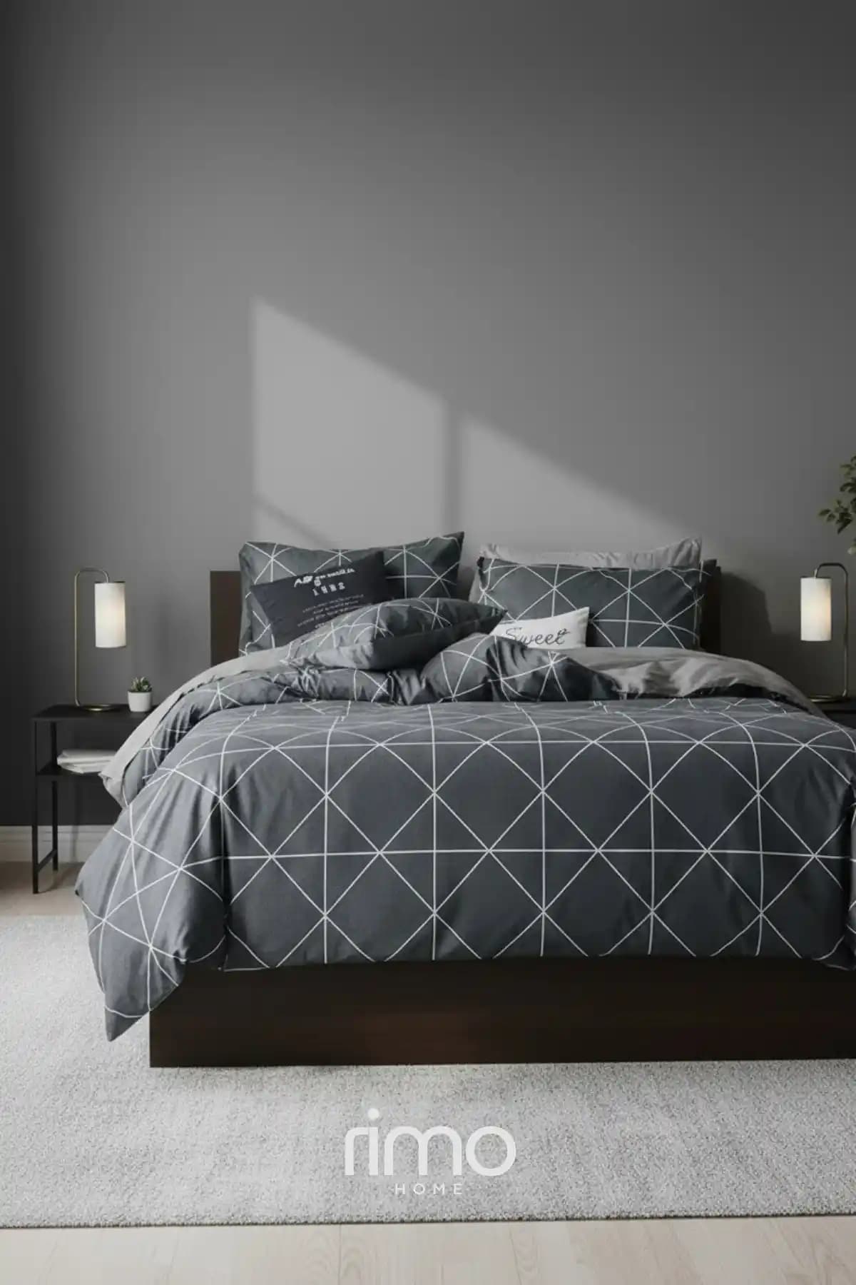 Rimo Home Tek Kişilik Çift Taraflı Nevresim Takımı Modern Tasarım ve Konfor Sunar