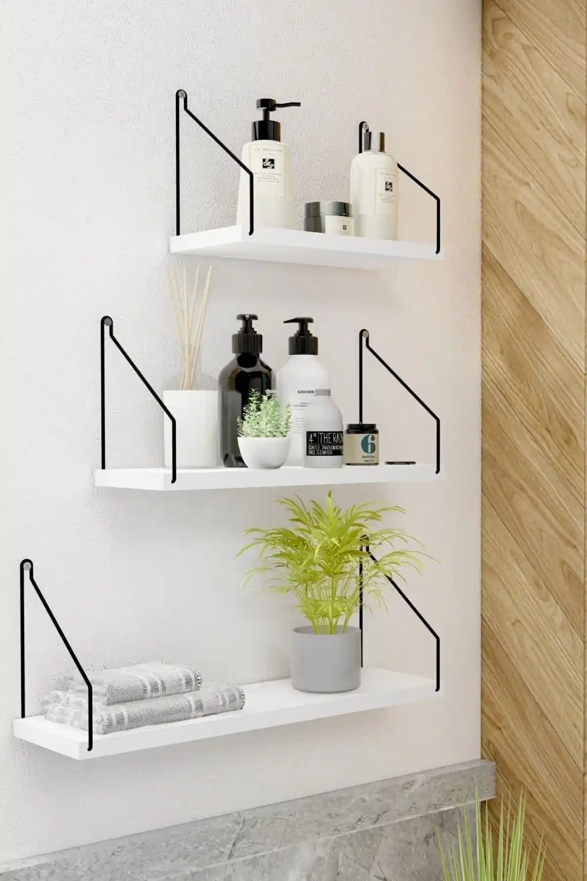 Roomie Home Duvar Rafı 3’lü Set: Modern ve Dayanıklı Depolama Çözümü