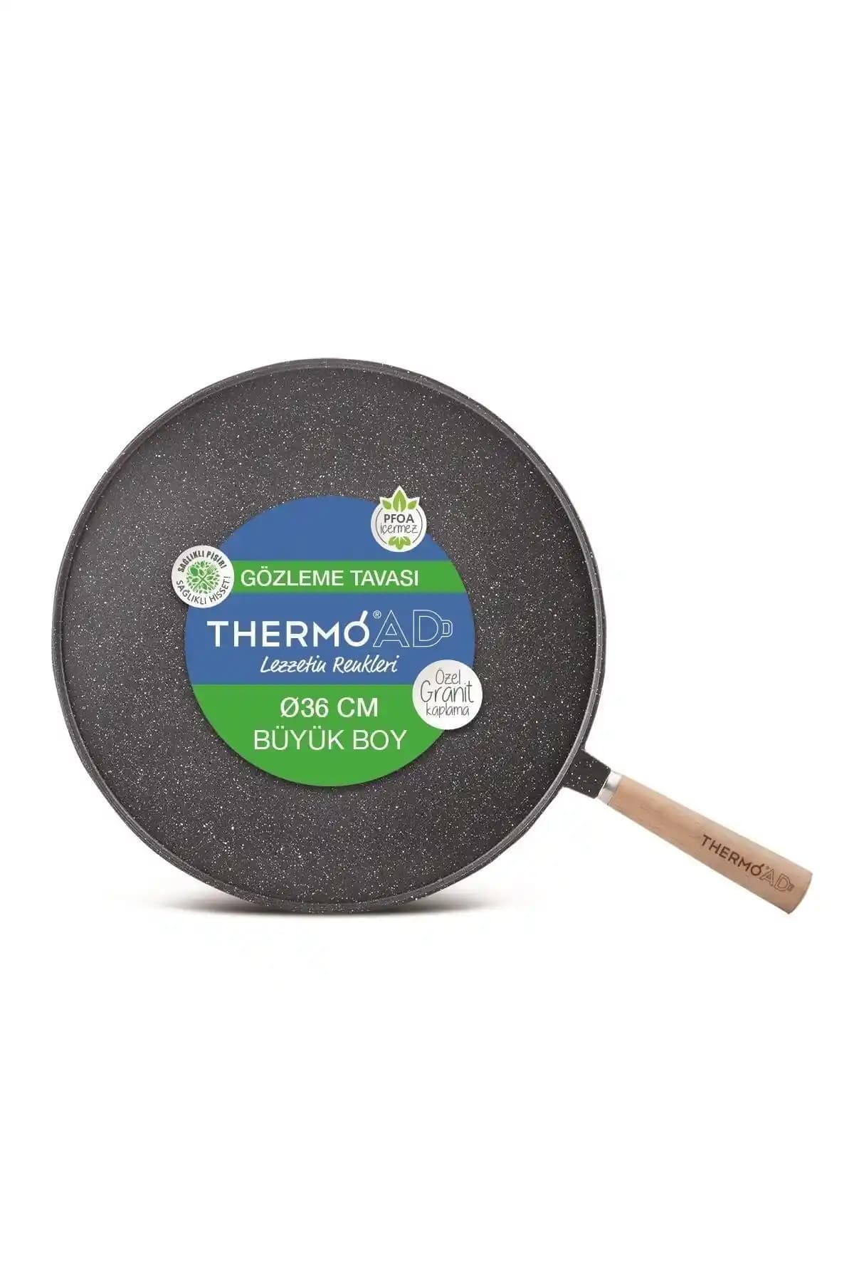 ThermoAD Gözleme Tavası 36 Cm Granit İç Yüzeyli Dayanıklı ve Pratik Kullanım Sağlayan Ürün