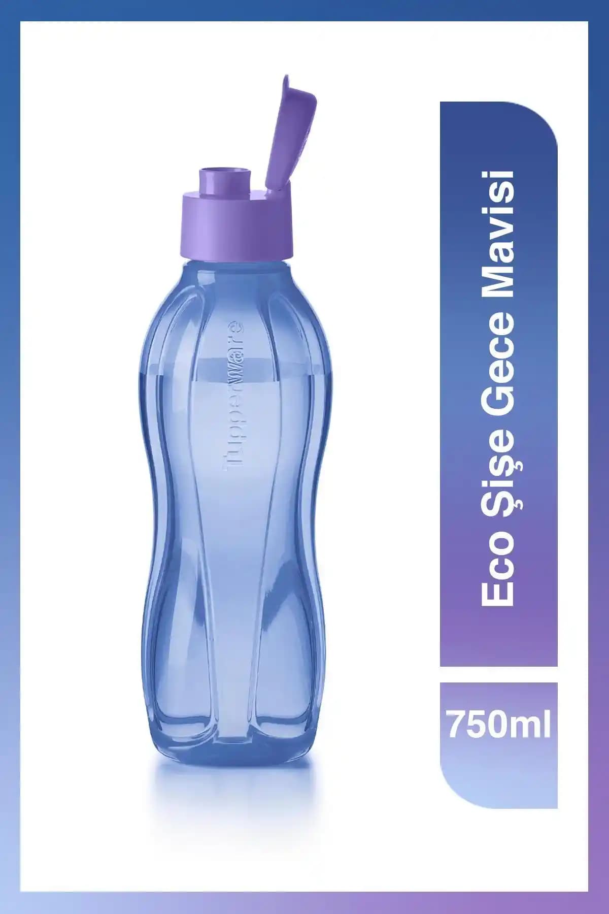 Tupperware Eco Şişe Suluk ve Matara 750ml Gece Mavisi Dayanıklı ve Şık Tasarım