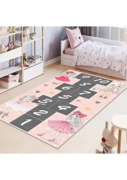 West Home Makinede Yıkanabilir Çocuk Odası Halısı Güvenli ve Modern Tasarım
