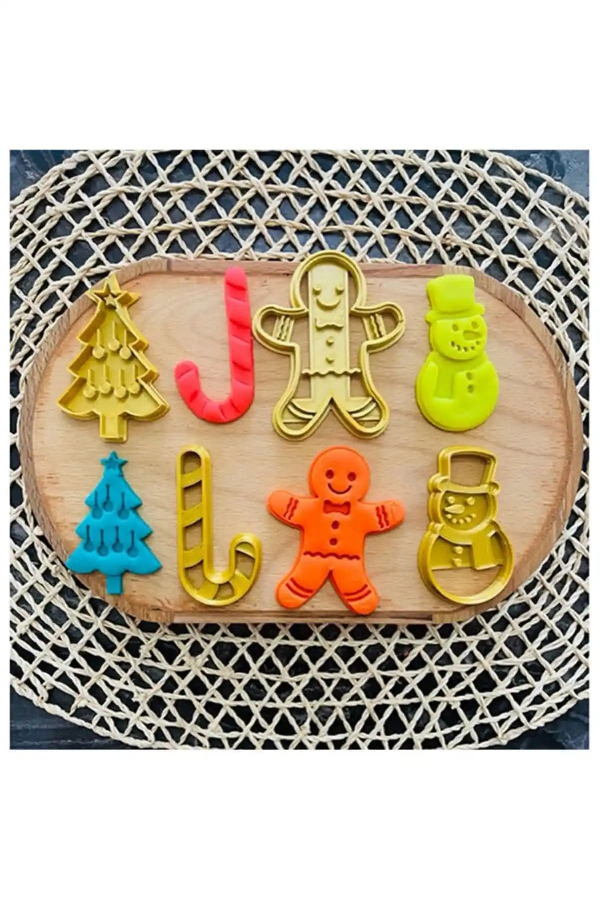 Yılbaşı ve Noel Temalı Çok Amaçlı Kurabiye Kalıbı ve Hamur Şekillendirici Seti