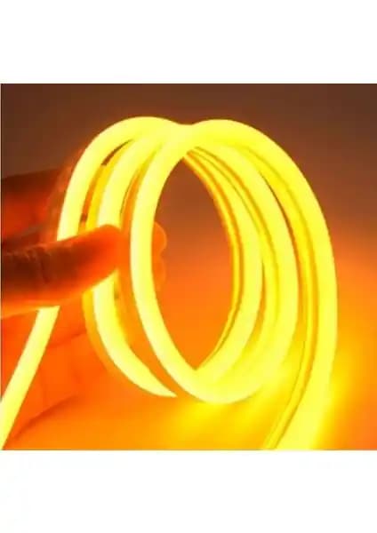 Yuled 10 Metre Neon Amber LED Şerit: Estetik ve Dayanıklı İç Mekan Aydınlatma Çözümü