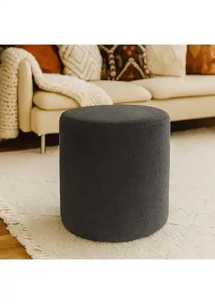 Zem Lines Puf Teddy Kumaş Gri: Modern ve Konforlu Oturma Çözümü