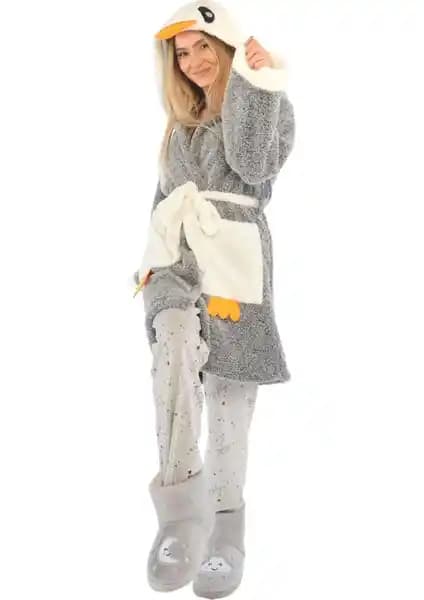 Zeynep Tekstil Penguen Nakışlı Kapşonlu Wellsoft Peluş Bornoz İnceleme ve Kullanıcı Yorumları