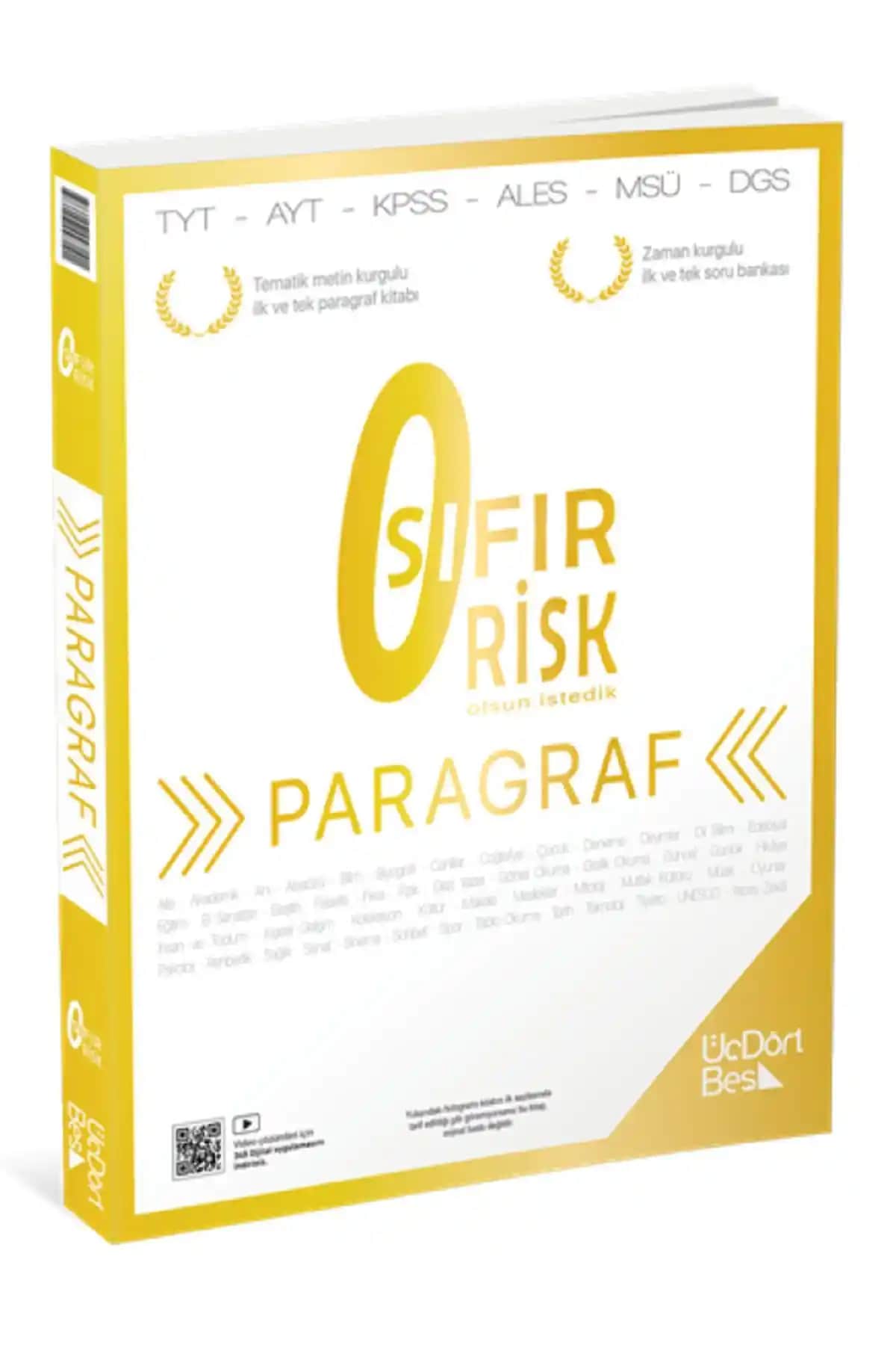 345 Paragraf Sıfır Risk Soru Bankası 2024-2025 ile Üniversite Sınavlarına Güçlü Hazırlık