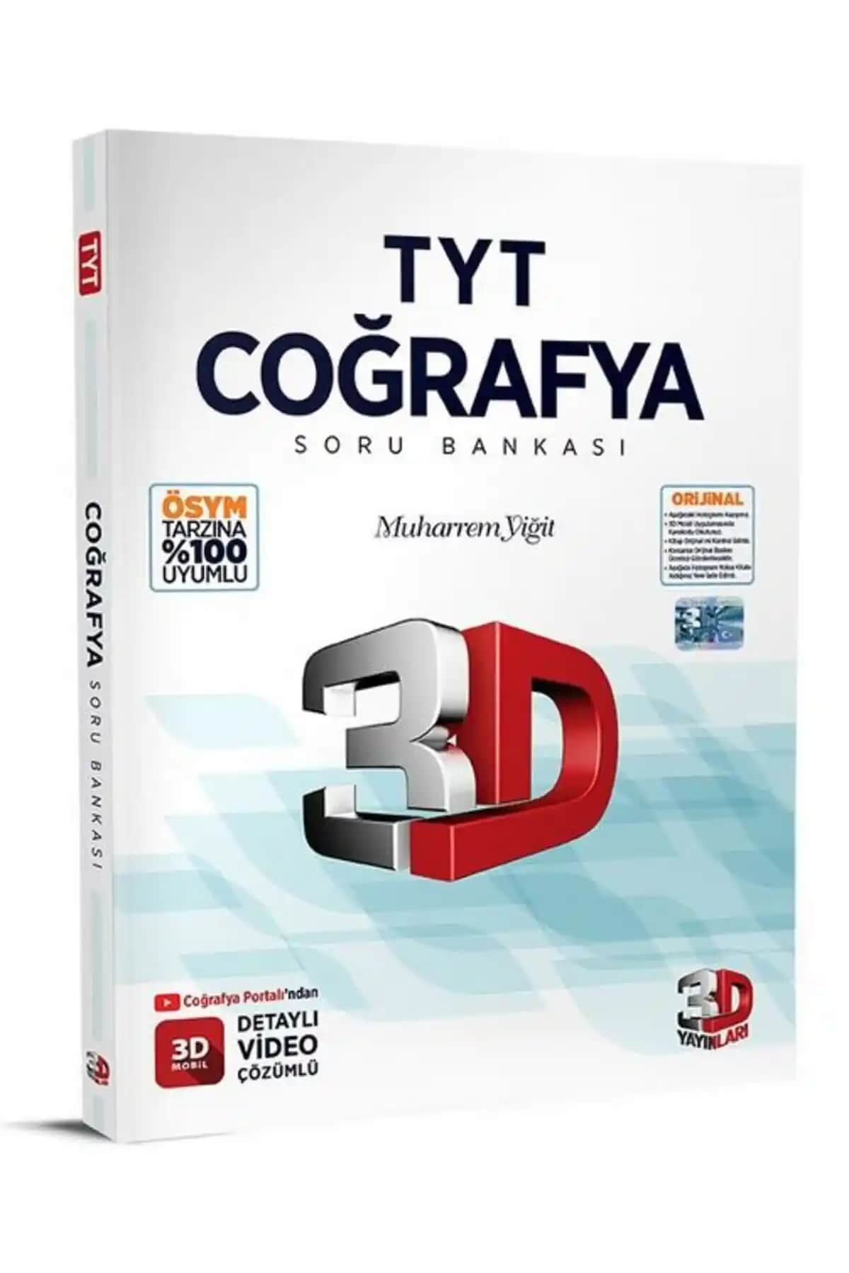 3D Yayınları TYT Coğrafya Soru Bankası 2023 - Detaylı Çözüm ve Hazırlık Kaynağı
