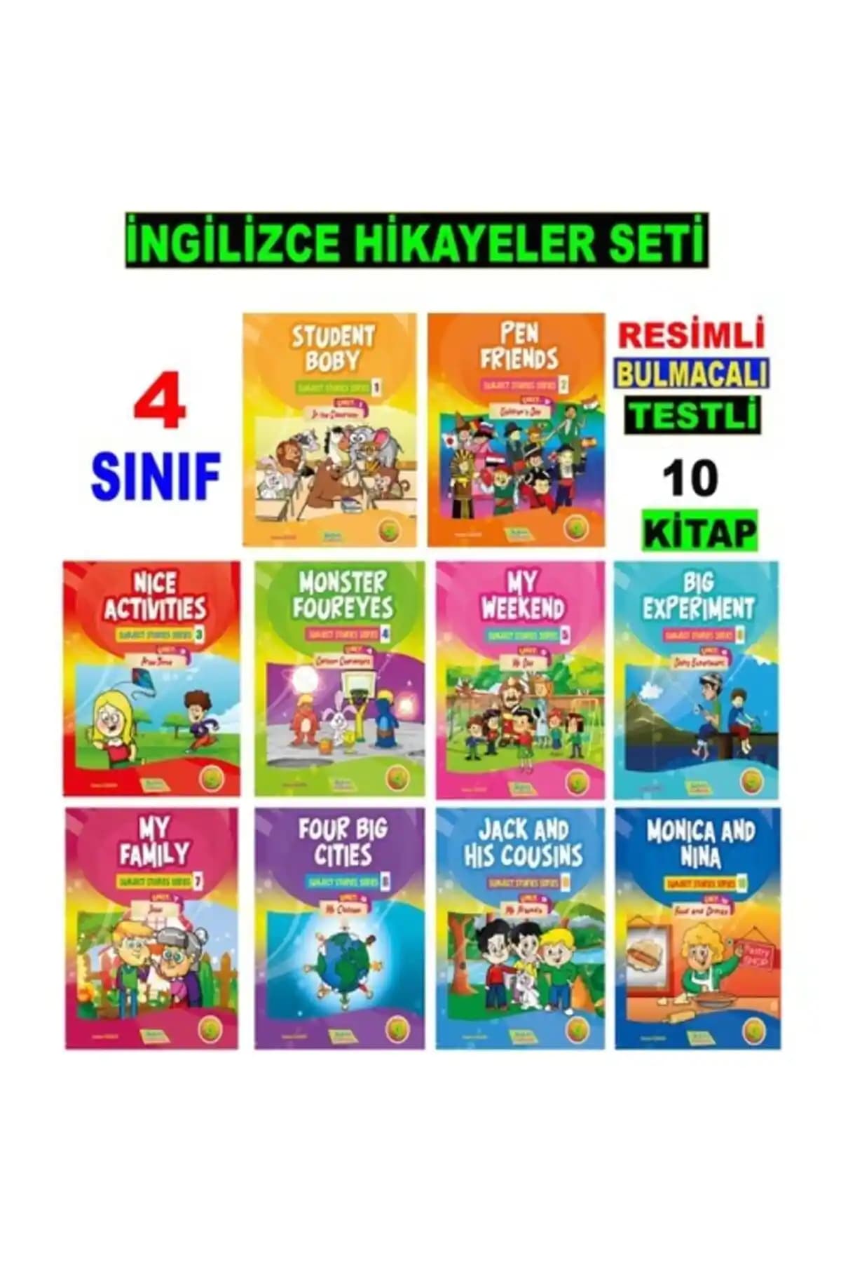 4. Sınıf İngilizce Hikayeler Seti: Çocuklar İçin Eğlenceli ve Eğitici Dil Gelişimi Kaynağı