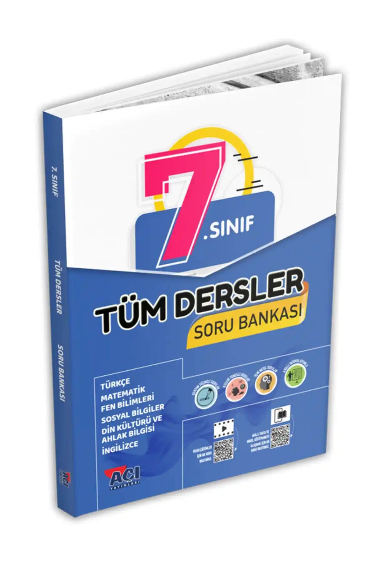 Açı Yayınları 7. Sınıf Tüm Dersler Soru Bankası 2024 Güncel ve Kapsamlı Hazırlık Kaynağı