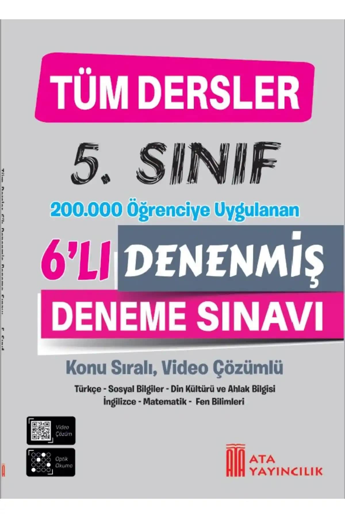 Ata Yayıncılık 5. Sınıf Tüm Dersler Deneme Seti Güncel ve Güvenilir Kaynak
